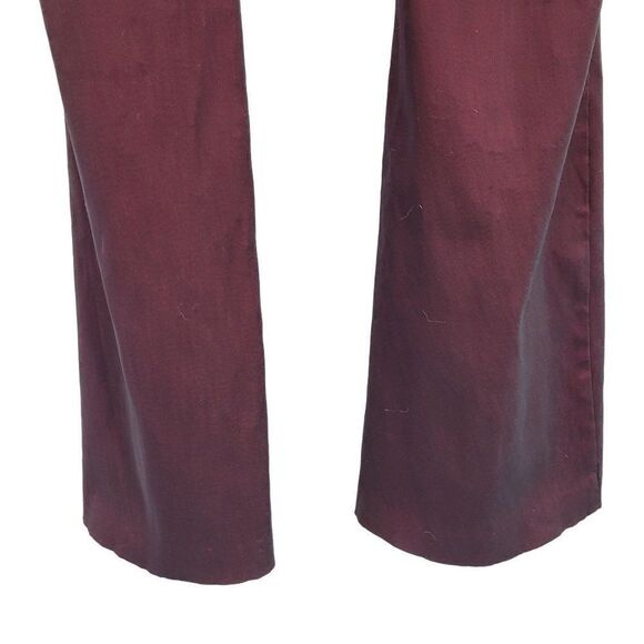 Vintage 90s Flare Pants 10 Oxblood Form Fitting Stretch Retro 70's Disco Gothic - Picture 7 of 10